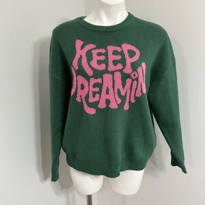 Green 'Keep Dreamin' Sweater
